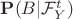 $\mathbf{P}(B|\mathcal{F}_Y^t) $