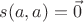 $s(a,a)=\vec 0$