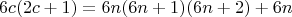 $$ 6c(2c+1)  = 6n(6n +1)(6n+2)+ 6n $$