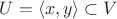 $U=\langle x,y \rangle \subset V$