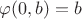 \varphi(0,b)=b