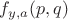 $f_{y,a}(p,q)$