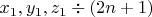 $x_1,y_1,z_1\div(2n+1)$