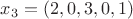 $x_3 = (2,0,3,0,1)$