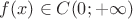 $f(x)\in C(0;+\infty)$
