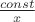 $\frac{const}{x}$