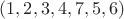 $(1,2,3,4,7,5,6)$