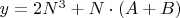 $y=2N^3+N\cdot (A+B)\qquad$