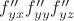 $f''_{yx}  f''_{yy}f''_{yz}$