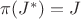 $\pi(J^*)=J$