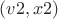 $(v2,x2)$