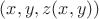 $(x,y,z(x,y))$