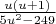 $\frac{u(u+1)}{5u^2-249}$