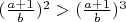 $ (\frac{a+1}{b})^2>(\frac{a+1}{b})^3 $