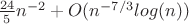 $\frac{24}{5}n^{-2}+O(n^{-7/3}log(n))$