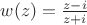 $w(z)=\frac{z-i}{z+i}$