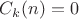 $C_k(n)=0$