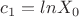 $c_1=lnX_0$