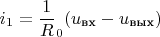 $$i_1=\frac 1 R_0 (u_{\text{вх}}-u_{\text{вых}})$$