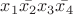 $x_1\bar{x_2}x_3\bar{x_4}$ $x_1\bar{x_2}x_3\bar{x_4}$