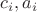 $c_i, a_i$