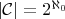 $|\mathcal{C}|=2^{\aleph_0}$