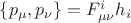 $\{p_\mu,p_\nu\}=F_{\mu\nu}^ih_i$