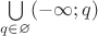$\bigcup\limits_{q\in\varnothing}(-\infty;q)$