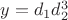 $y = d_1d_2^3$
