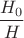 $$\frac{H_{0}}{H}$$