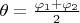 $\theta = \frac{\varphi_1 + \varphi_2}{2}$