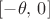 $[-\theta,\, 0]$