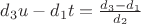 $d_3u-d_1t = \frac{d_3-d_1}{d_2}$