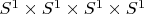 $S^{1}\times S^{1}\times S^{1}\times S^{1}$