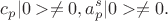 $$c_p|0>\neq0, a_p^s|0>\neq0.$$