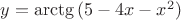 $y=\arctg{(5-4x-x^2)}$