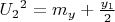${U_2}^2={m_y}+{\frac {y_1} {2}$