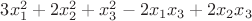 $3x_{1}^2+2x_2^2+x_3^2-2x_1x_3+2x_2x_3$