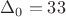 $\Delta_{0} = 33$