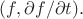 $(f,\partial f/\partial t).$
