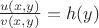 $\frac{u(x,y)}{v(x,y)}=h(y)$