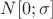$\[N[0;\sigma ]\]$