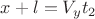 $x+l=V_yt_2$