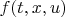$f(t,x,u)$