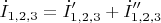 $$\dot{I}_{1,2,3}=\dot{I}_{1,2,3}'+\dot{I}_{1,2,3}''$$