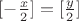 $[-\frac x2]=[\frac y2]$