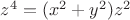 $ z^{4}=(x^{2}+y^{2})z^{2} $