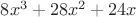 $8x^3+28x^2+24x$