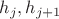 $h_j, h_{j+1}$ $h_j, h_{j+1}$