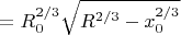 $$=R^{2/3}_0\sqrt{R^{2/3}-x^{2/3}_0}$$